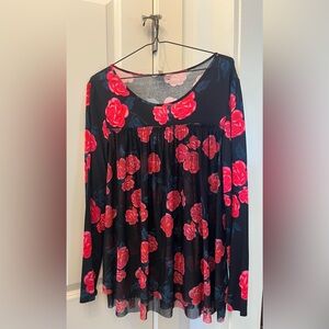 Matilda Jane Black and Pink Floral Top